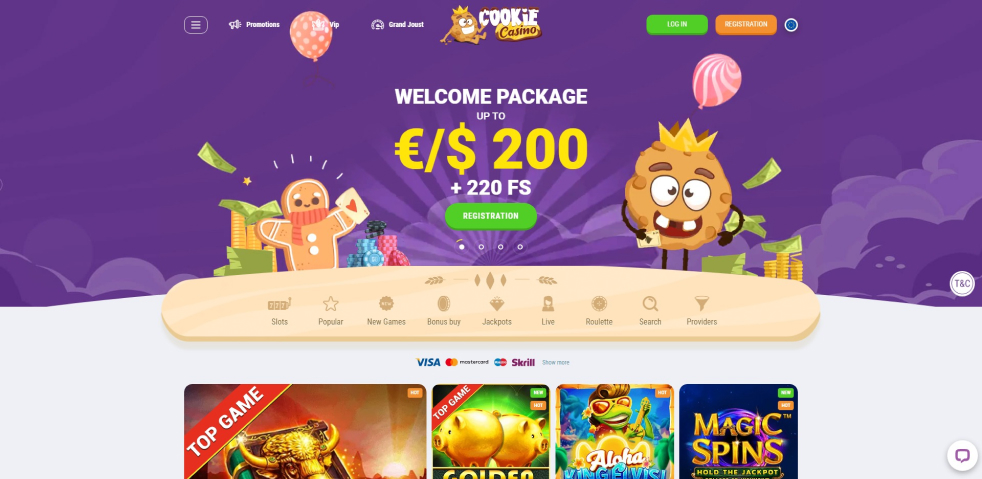CookieCasino Welcome bonus offers